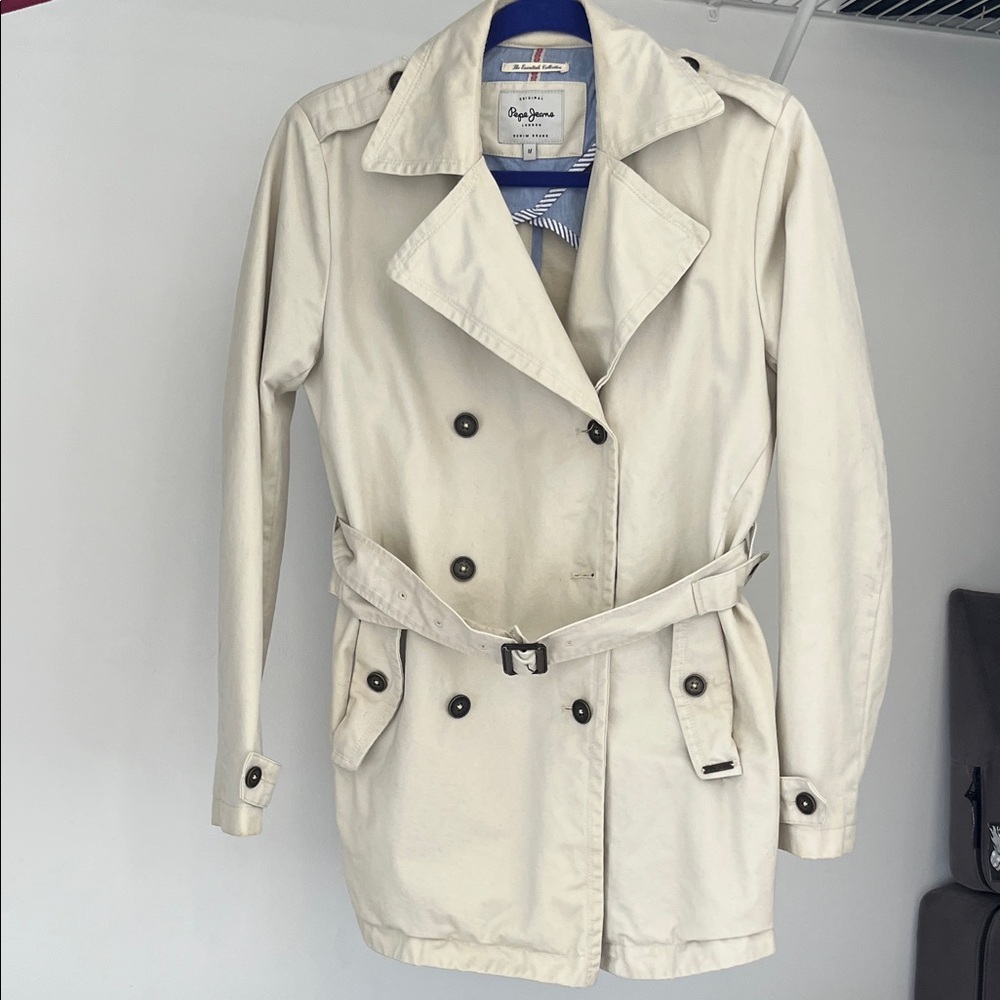 Classic Pepe Jeans Double-Breasted Women's Trench Jacket